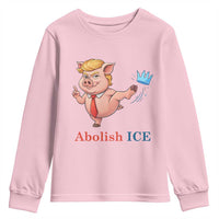 Protest Pig Kicking Icy Crown Youth Sweatshirt Political Humor Gift