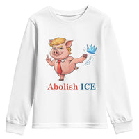 Protest Pig Kicking Icy Crown Youth Sweatshirt Political Humor Gift