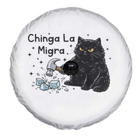 Chinga La Migra Spare Tire Cover Funny Cat Immigration Support