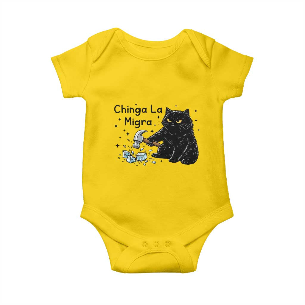 Chinga La Migra Baby Onesie Funny Cat Immigration Support