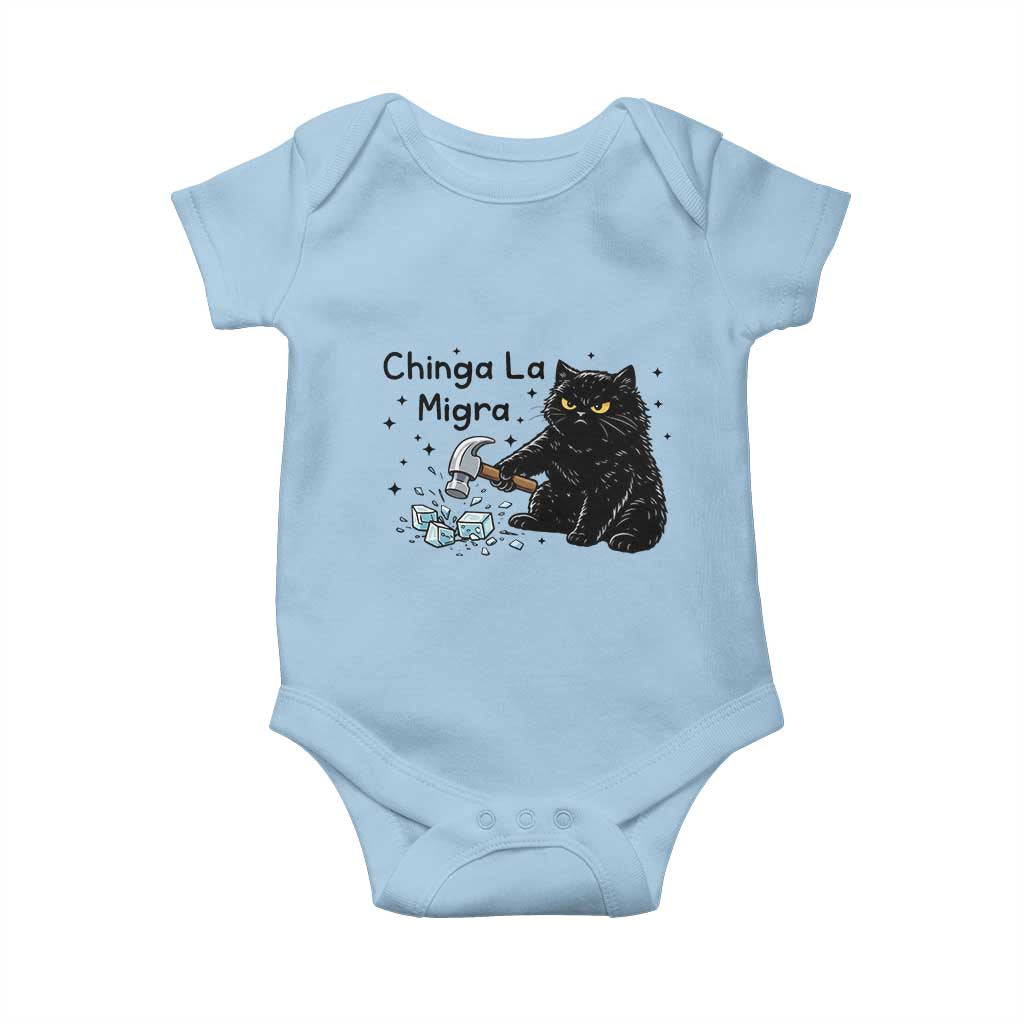 Chinga La Migra Baby Onesie Funny Cat Immigration Support