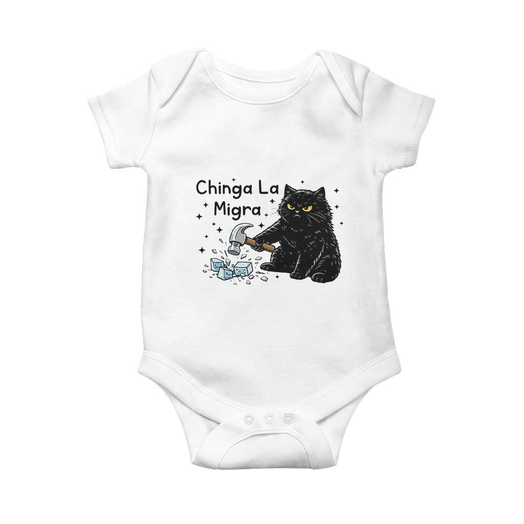 Chinga La Migra Baby Onesie Funny Cat Immigration Support