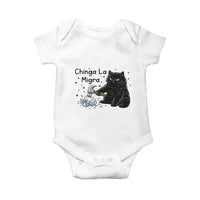Chinga La Migra Baby Onesie Funny Cat Immigration Support