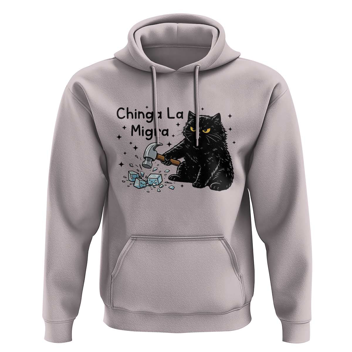 Chinga La Migra Hoodie Funny Cat Immigration Support