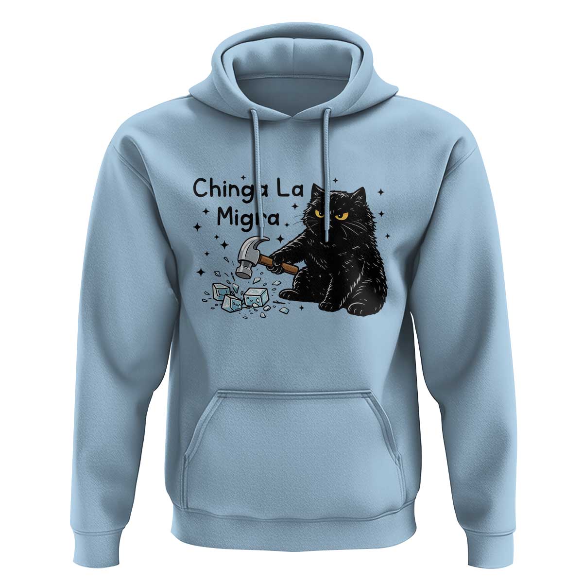 Chinga La Migra Hoodie Funny Cat Immigration Support
