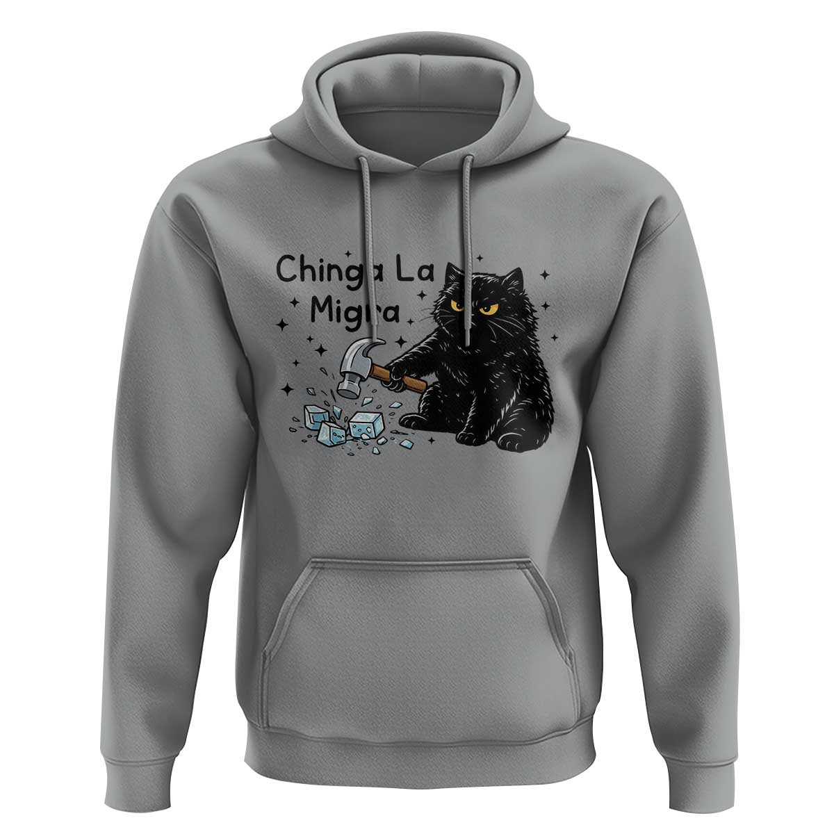 Chinga La Migra Hoodie Funny Cat Immigration Support