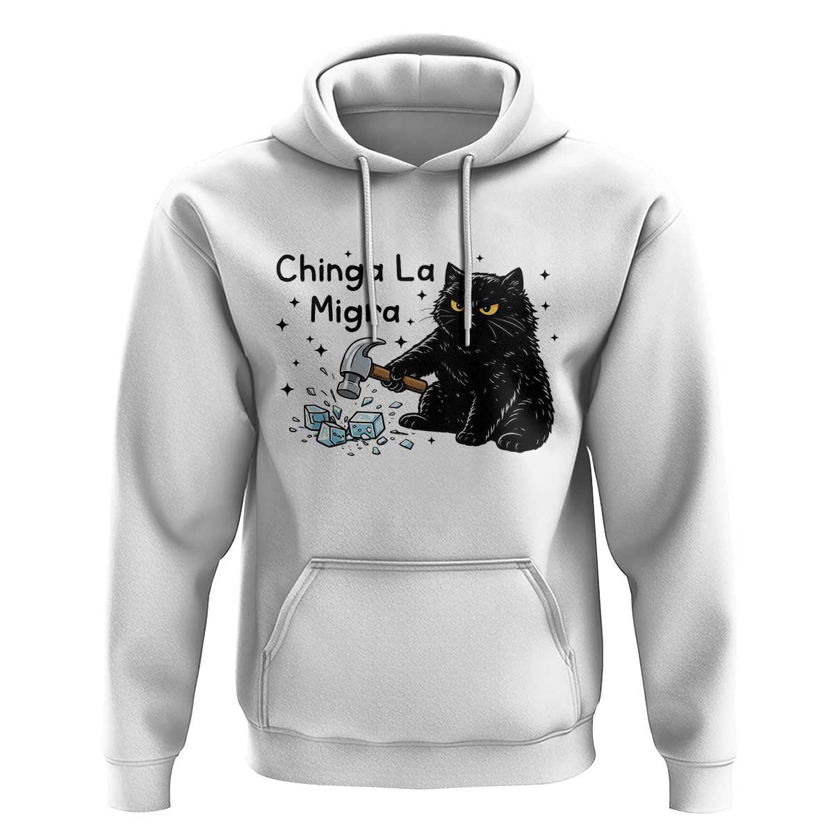 Chinga La Migra Hoodie Funny Cat Immigration Support