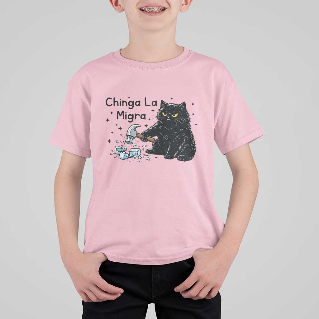 Chinga La Migra T Shirt For Kid Funny Cat Immigration Support