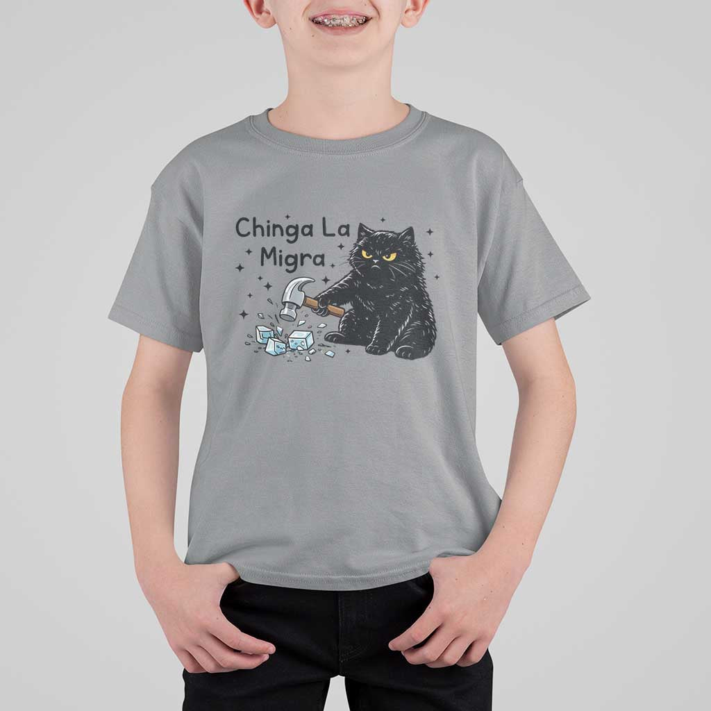 Chinga La Migra T Shirt For Kid Funny Cat Immigration Support
