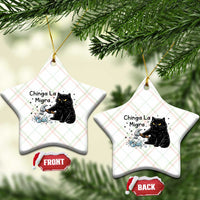 Chinga La Migra Ceramic Ornament Funny Cat Immigration Support