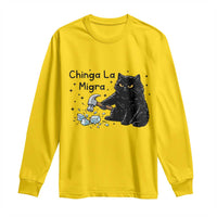 Chinga La Migra Long Sleeve Shirt Funny Cat Immigration Support