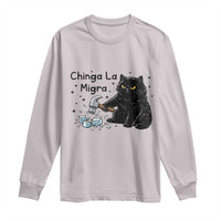 Chinga La Migra Long Sleeve Shirt Funny Cat Immigration Support
