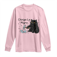 Chinga La Migra Long Sleeve Shirt Funny Cat Immigration Support