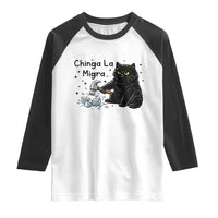 Chinga La Migra Raglan Shirt Funny Cat Immigration Support