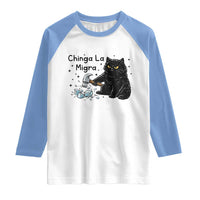 Chinga La Migra Raglan Shirt Funny Cat Immigration Support