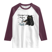 Chinga La Migra Raglan Shirt Funny Cat Immigration Support