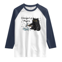 Chinga La Migra Raglan Shirt Funny Cat Immigration Support