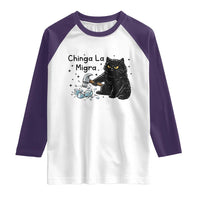 Chinga La Migra Raglan Shirt Funny Cat Immigration Support