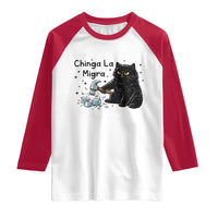 Chinga La Migra Raglan Shirt Funny Cat Immigration Support