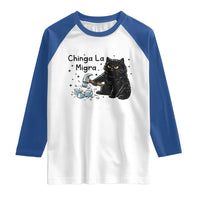 Chinga La Migra Raglan Shirt Funny Cat Immigration Support
