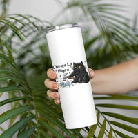 Chinga La Migra Skinny Tumbler Funny Cat Immigration Support