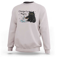 Chinga La Migra Sweatshirt Funny Cat Immigration Support