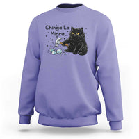 Chinga La Migra Sweatshirt Funny Cat Immigration Support