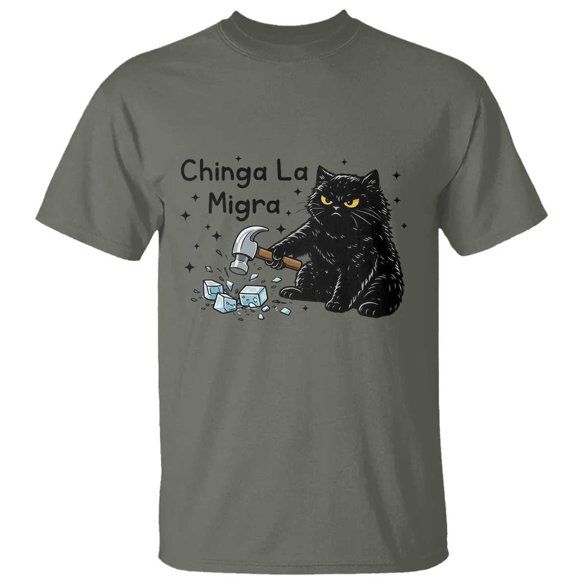 Chinga La Migra T Shirt Funny Cat Immigration Support