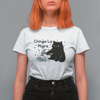 Chinga La Migra T Shirt For Women Funny Cat Immigration Support
