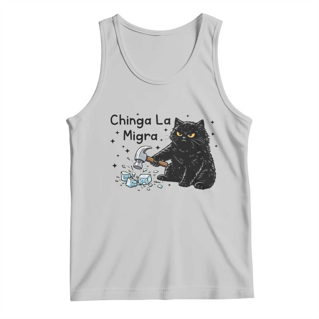 Chinga La Migra Tank Top Funny Cat Immigration Support