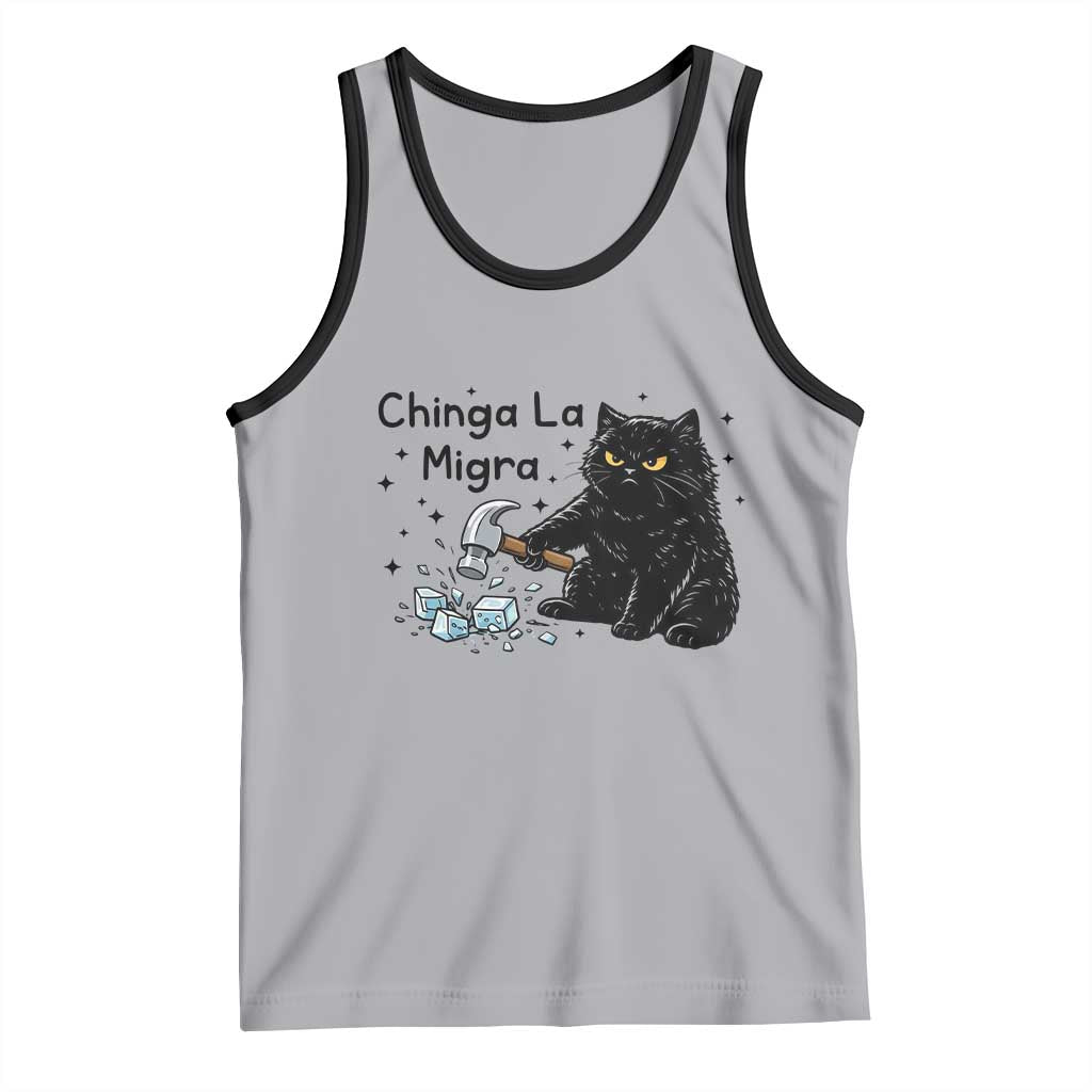 Chinga La Migra Tank Top Funny Cat Immigration Support