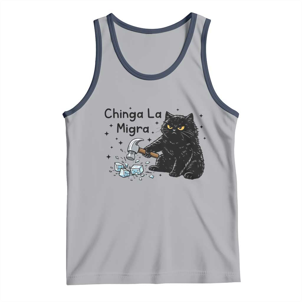 Chinga La Migra Tank Top Funny Cat Immigration Support