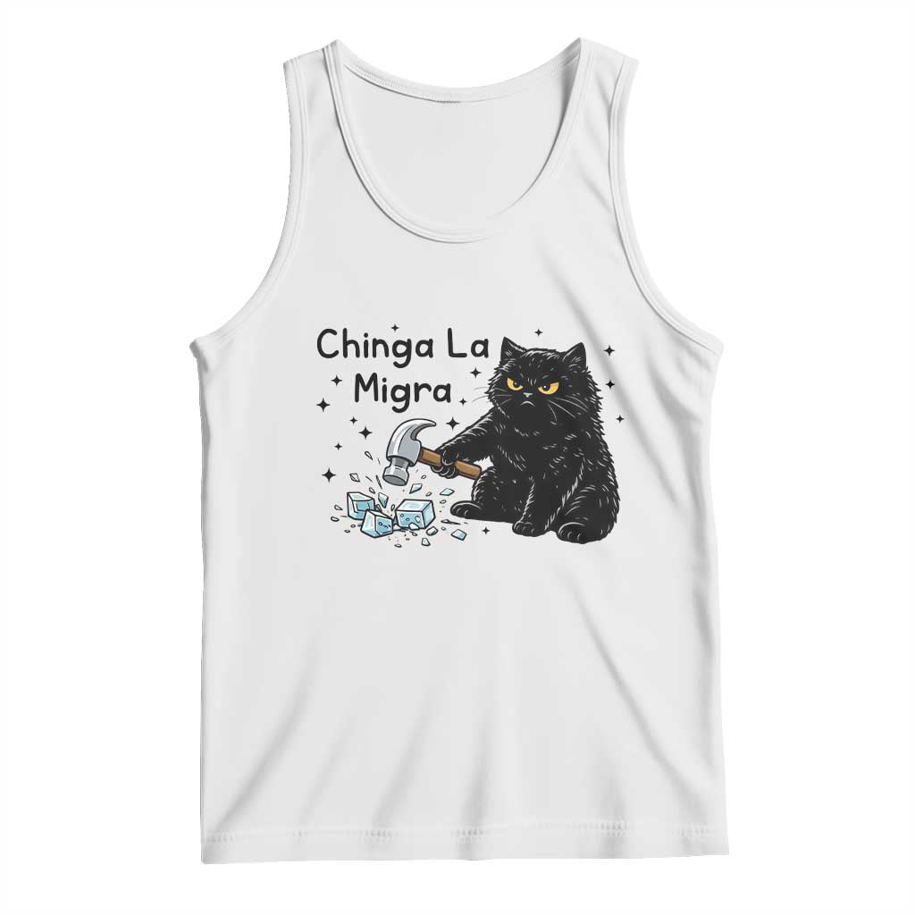 Chinga La Migra Tank Top Funny Cat Immigration Support