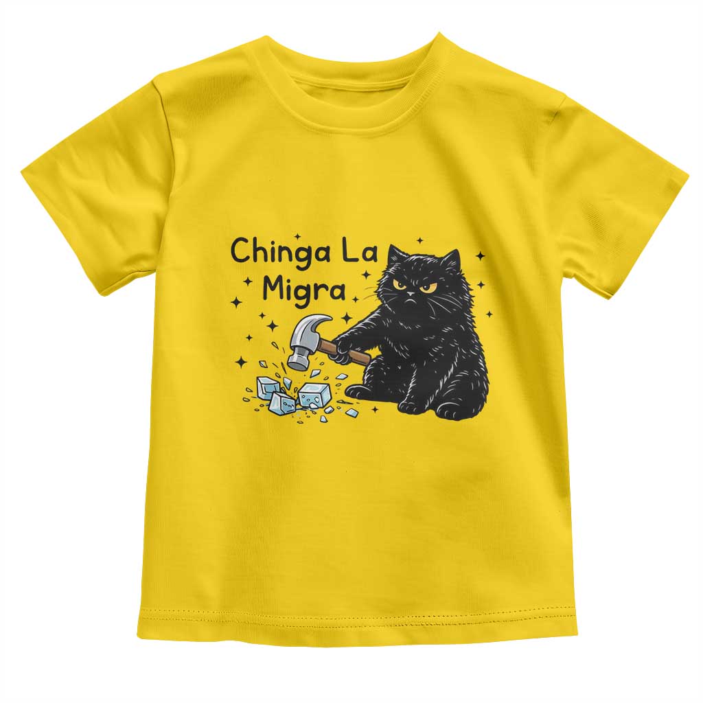 Chinga La Migra Toddler T Shirt Funny Cat Immigration Support