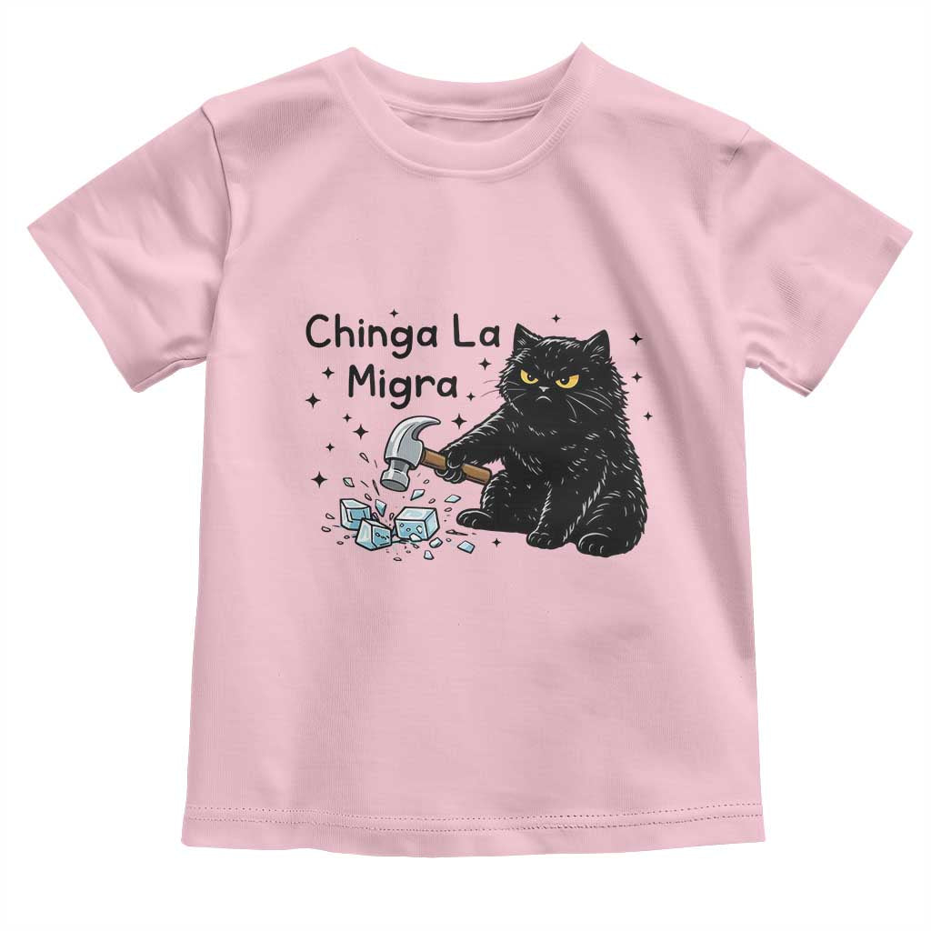 Chinga La Migra Toddler T Shirt Funny Cat Immigration Support