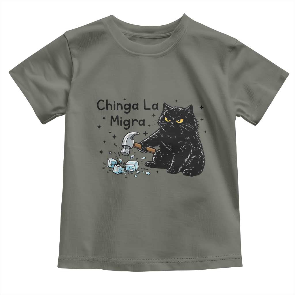 Chinga La Migra Toddler T Shirt Funny Cat Immigration Support