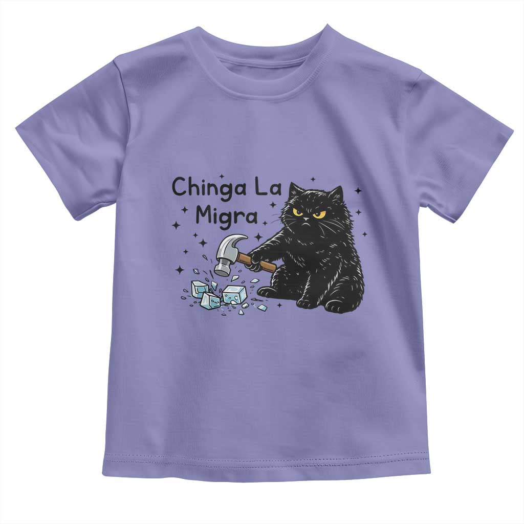 Chinga La Migra Toddler T Shirt Funny Cat Immigration Support