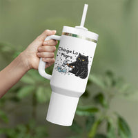 Chinga La Migra Tumbler With Handle Funny Cat Immigration Support