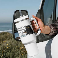 Chinga La Migra Tumbler With Handle Funny Cat Immigration Support
