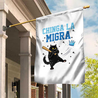 Chinga La Migra Garden Flag Funny Protest Cat Minneapolis Support Gift
