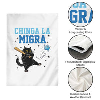 Chinga La Migra Garden Flag Funny Protest Cat Minneapolis Support Gift