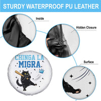 Chinga La Migra Spare Tire Cover Funny Protest Cat Minneapolis Support Gift