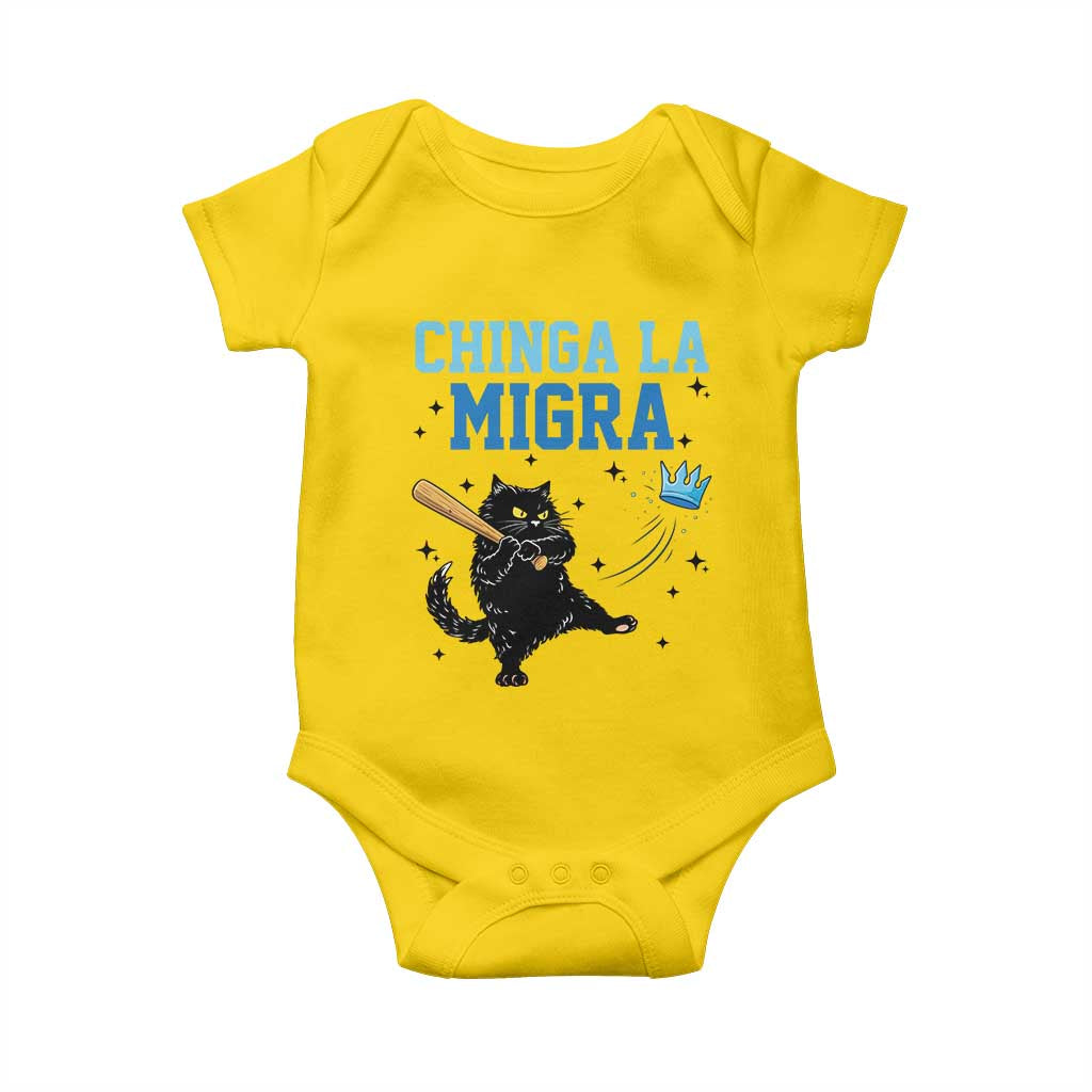 Chinga La Migra Baby Onesie Funny Protest Cat Minneapolis Support Gift