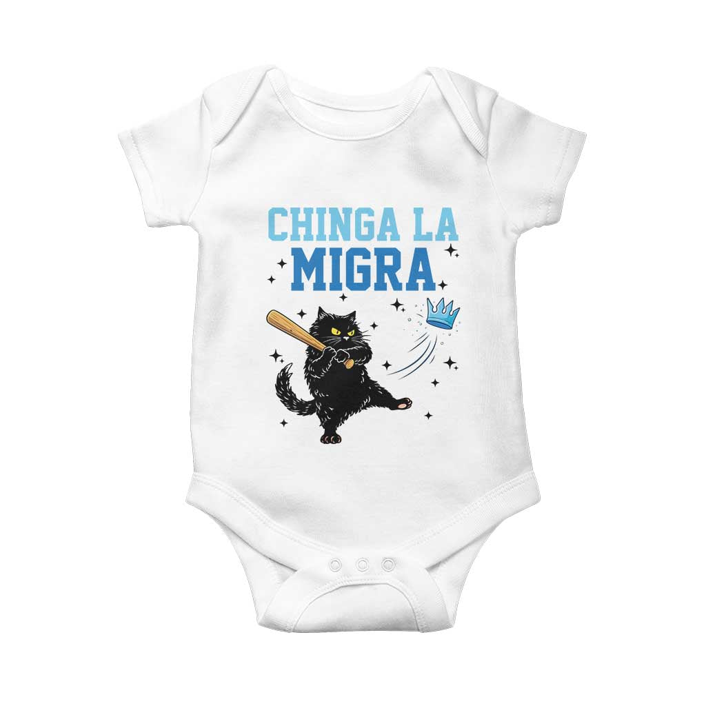Chinga La Migra Baby Onesie Funny Protest Cat Minneapolis Support Gift
