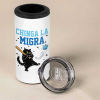 Chinga La Migra 4 in 1 Can Cooler Tumbler Funny Protest Cat Minneapolis Support Gift