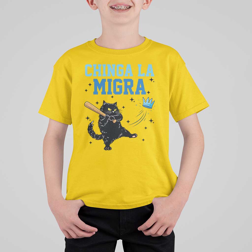 Chinga La Migra T Shirt For Kid Funny Protest Cat Minneapolis Support Gift