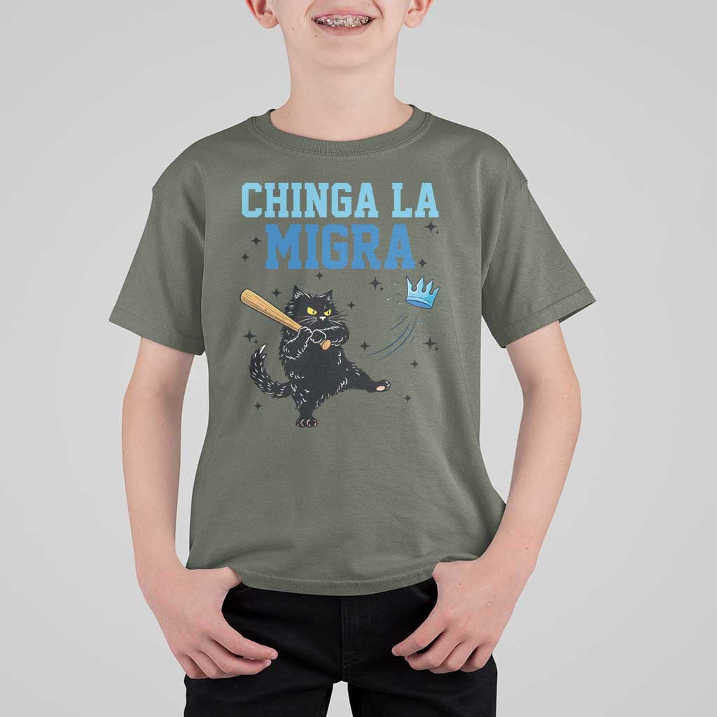 Chinga La Migra T Shirt For Kid Funny Protest Cat Minneapolis Support Gift