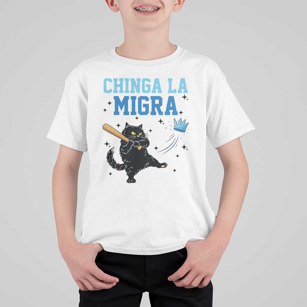 Chinga La Migra T Shirt For Kid Funny Protest Cat Minneapolis Support Gift