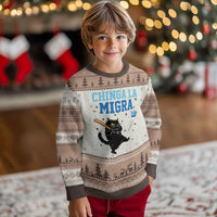 Chinga La Migra Ugly Christmas Sweater Funny Protest Cat Minneapolis Support Gift