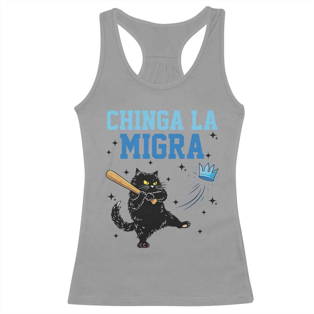 Chinga La Migra Racerback Tank Top Funny Protest Cat Minneapolis Support Gift